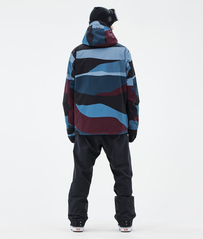 Snowboard Jacket For Men Shards Burgundy Blue