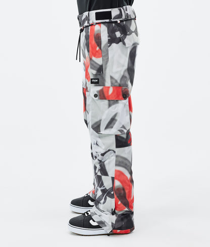Snowboard Pants For Men Spray Black Red