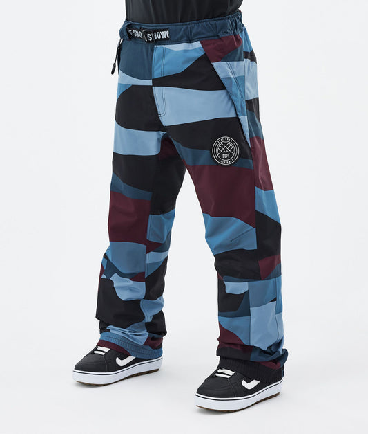 Snowboard Pants For Men Shards Burgundy Blue