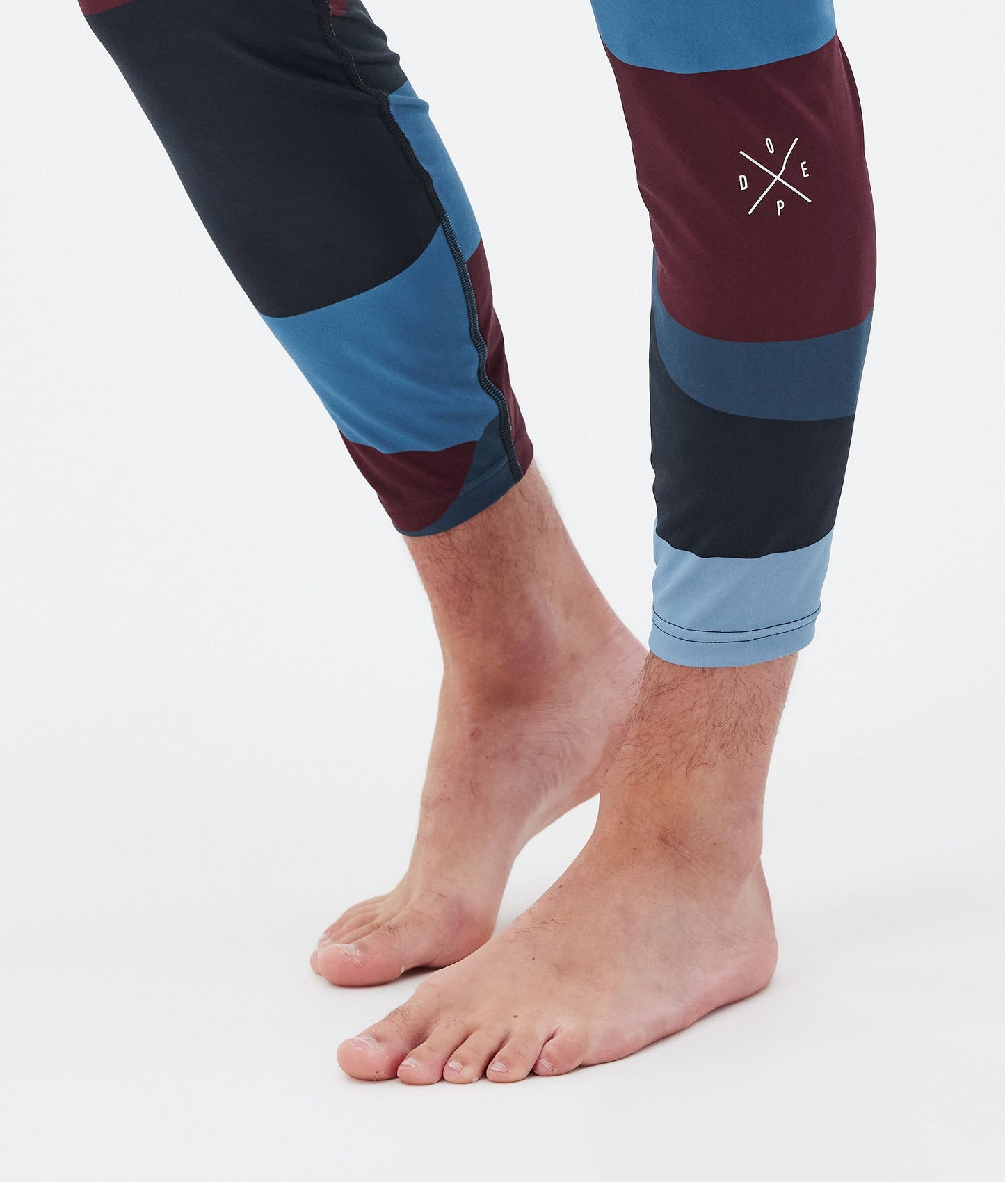 Base Layer Pant For Men 2X-Up Shards Burgundy Blue