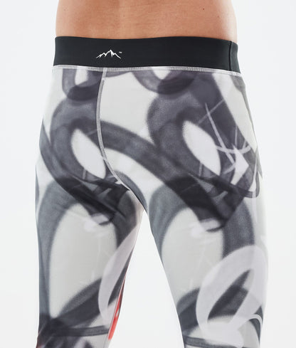 Base Layer Pant For Men 2X-Up Spray Black Red