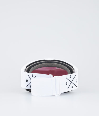 Ski Goggles White/Silver Mirror