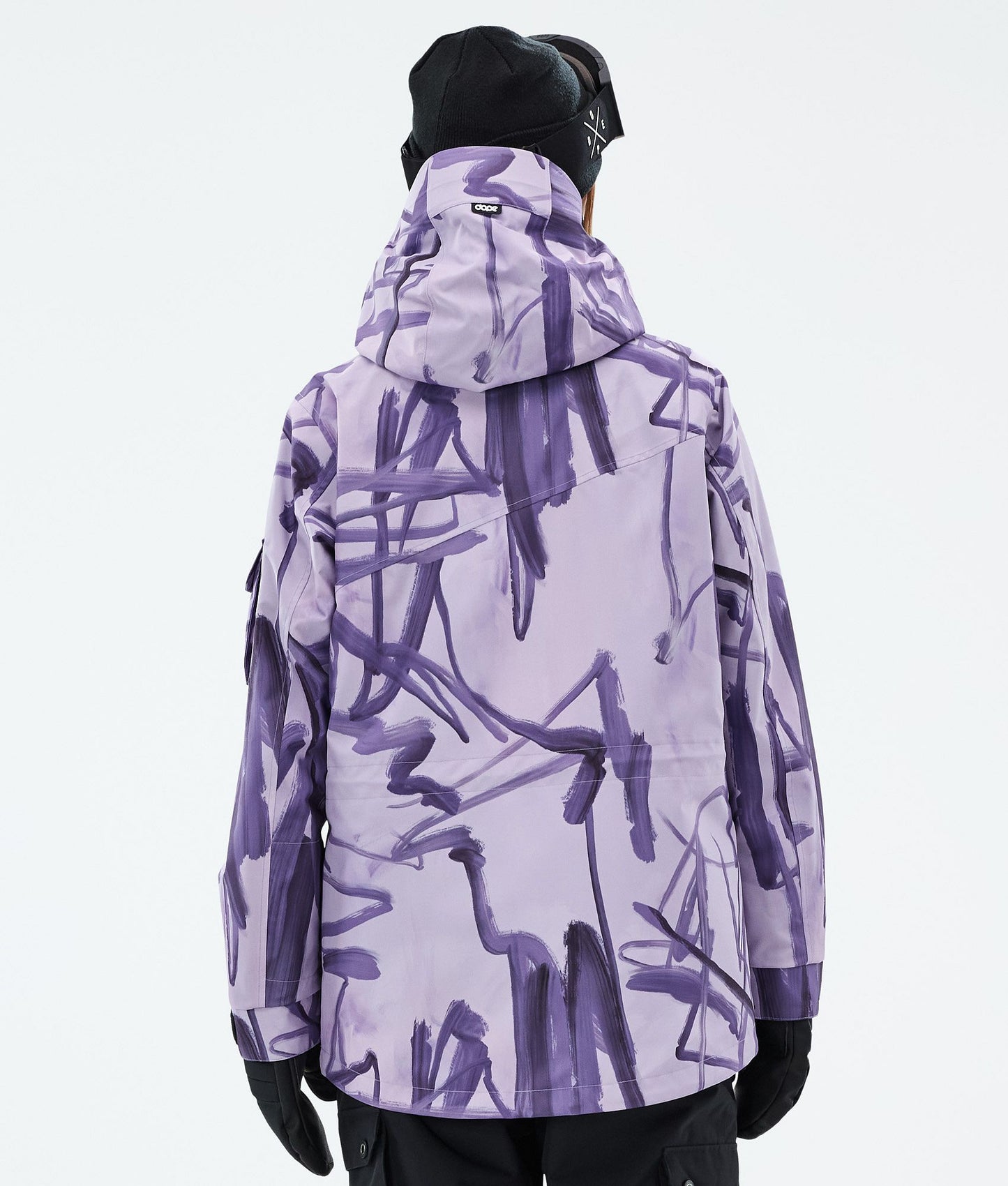 Snowboard Jacket For Women Scribble Purple