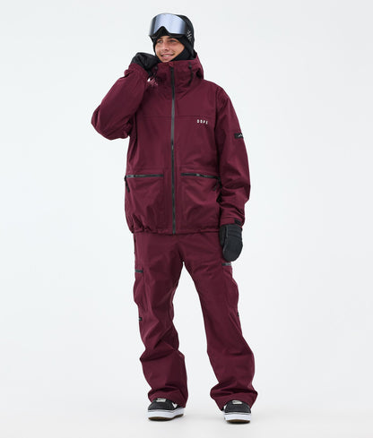 Snowboard Jacket For Men Burgundy