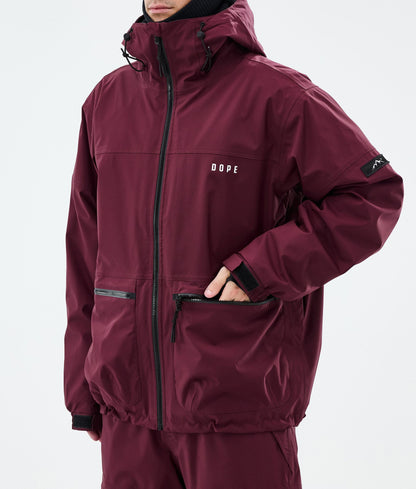 Snowboard Jacket For Men Burgundy
