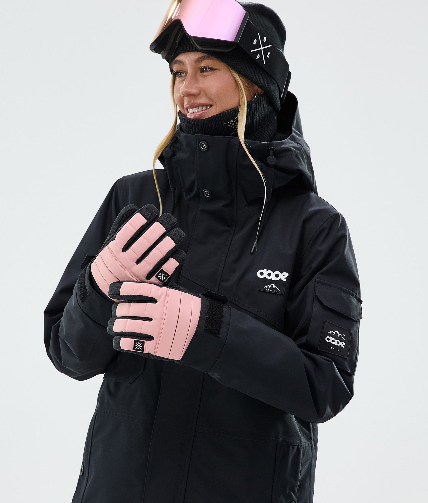 Ski Gloves Soft Pink