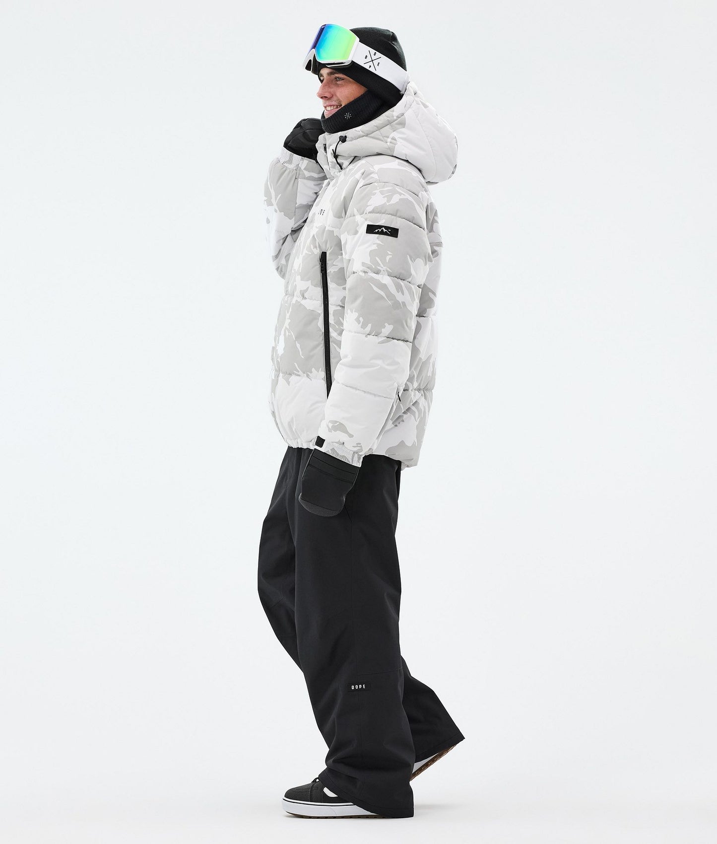 Snowboard Jacket For Men Grey Camo