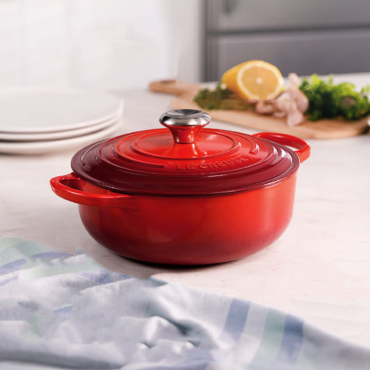 Signature Cast Iron 3.5-quart Cerise Sauteuse Dutch Oven