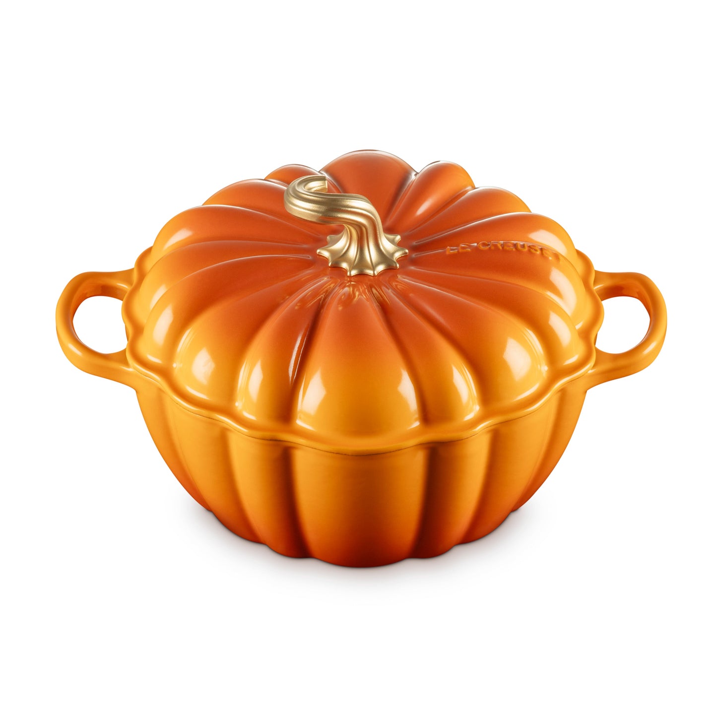 Signature Cast Iron 4-quart Flame Persimmon Pumpkin Cocotte