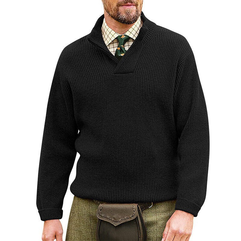 Men's Cashmere Casual Solid Color Sweater