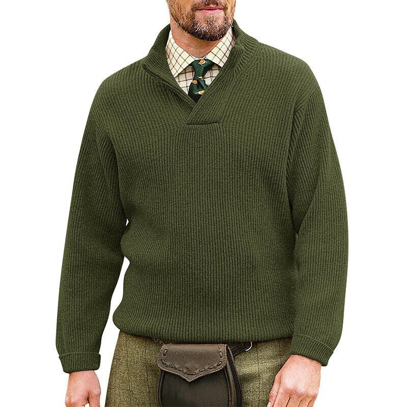 Men's Cashmere Casual Solid Color Sweater