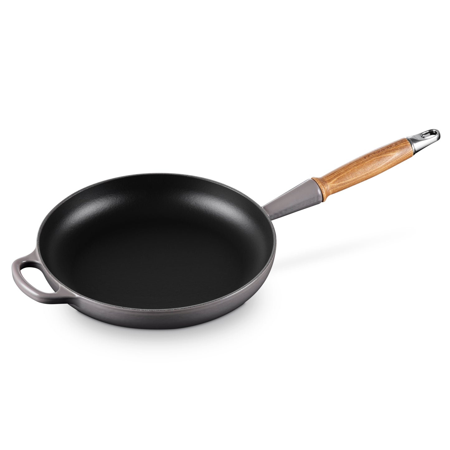 Cast Iron 10.25-inch Oyster Fry Pan with Wood Handle