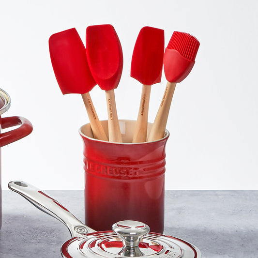 5 Piece Cerise Silicone Utensil Set