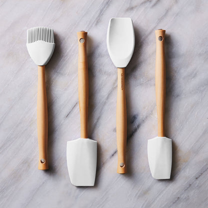 5 Piece White Silicone Utensil Set