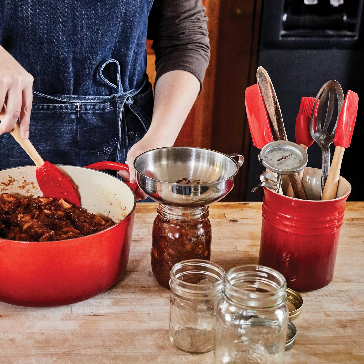 5 Piece Cerise Silicone Utensil Set