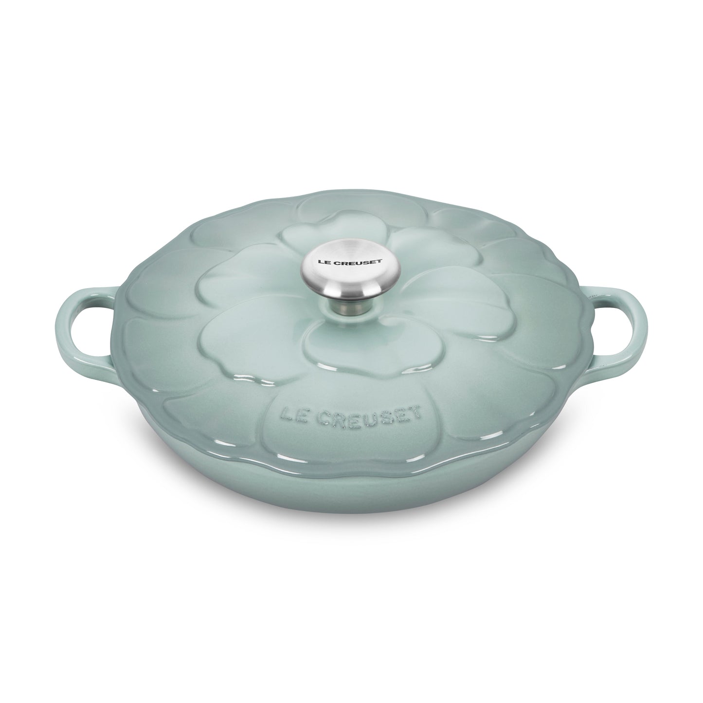 Signature Cast Iron 2.25-quart Sea Salt Petal Braiser