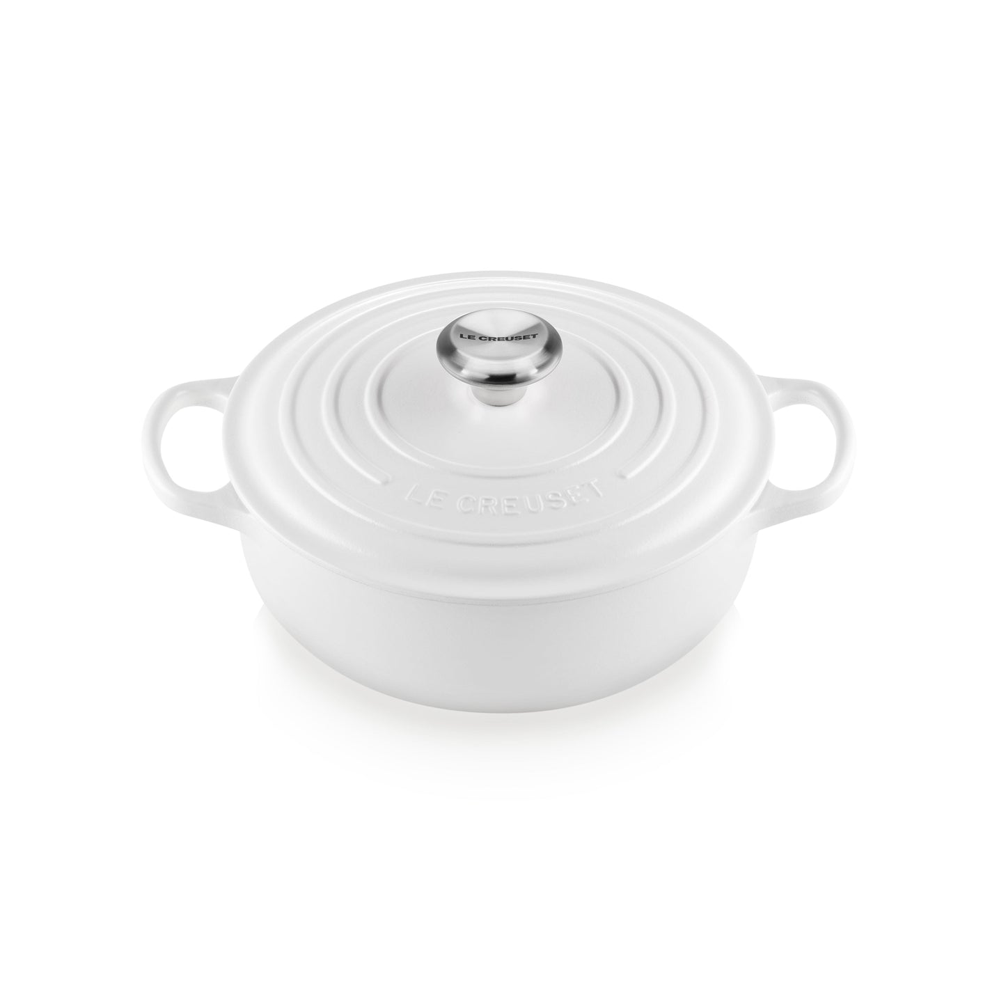 Signature Cast Iron 3.5-quart White Sauteuse Dutch Oven