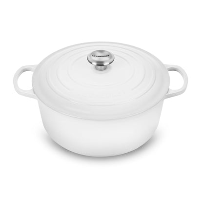 Signature Cast Iron 7.25-quart White Round Dutch Oven