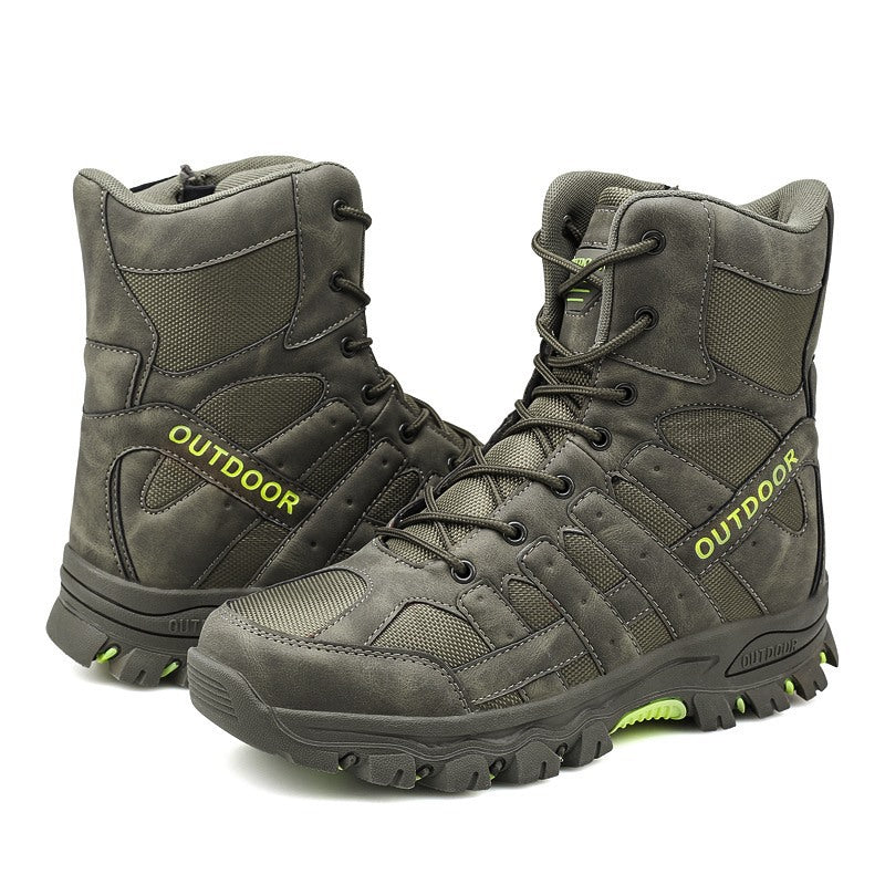 Men's Lightweight  Breathable Durable Anti-slip Hiking Boots Combat Army Boots Work Boots