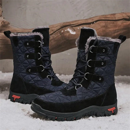 HOT SALE-Men's Genuine Leather Comfortable Snow Boots Warm Boots Combat Boots