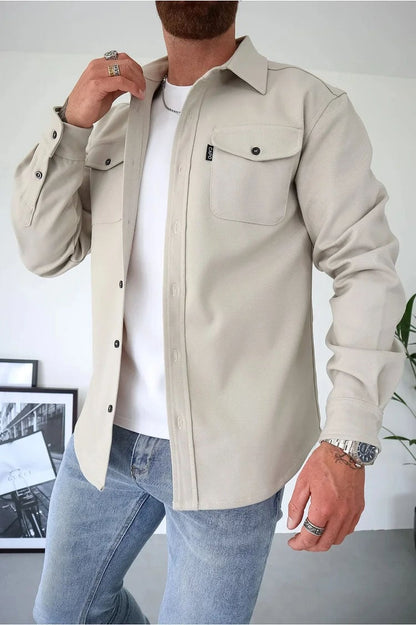 Men's Button Down Shirt Jacket (Buy 2 Free Shipping)